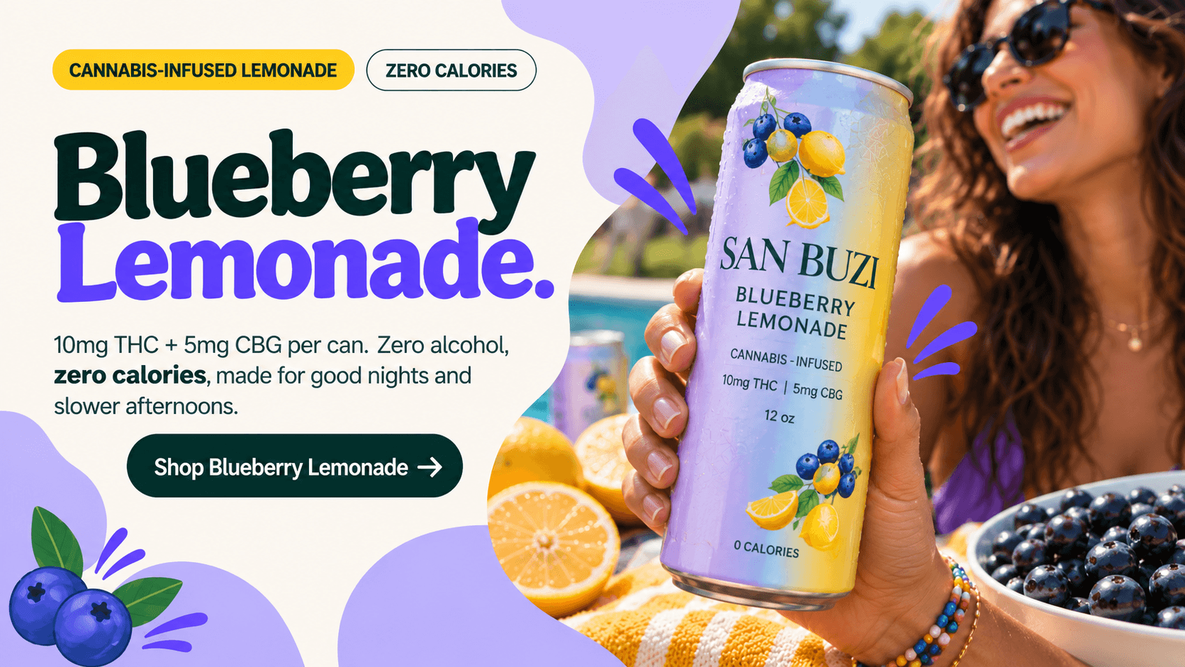 Blueberry Lemonade -- Juicy blueberry, bright lemonade