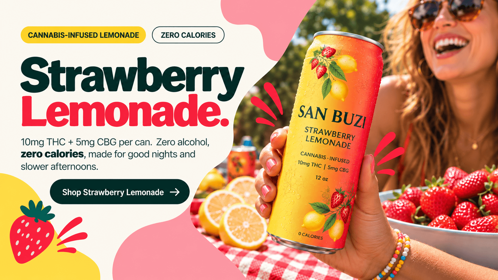 Strawberry Lemonade -- Juicy strawberry, bright lemonade